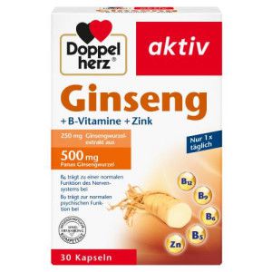 DOPPELHERZ Ginseng 250+B-Vitamine+Zink Kapseln