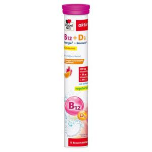 DOPPELHERZ Vitamin B12+D3 Brausetabletten